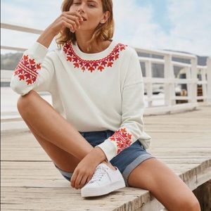 Boden Embroidered Sweatshirt